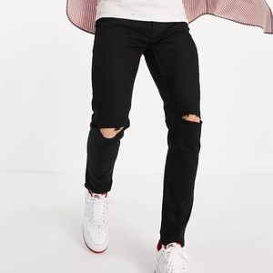 Topman black stretch skinny jeans. New, with tags